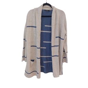 Nic + Zoe Gray Blue Open Front Cardigan